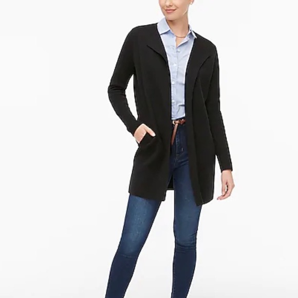 J. Crew Sweaters - NEW J. Crew Black Collarless Sweater Blazer